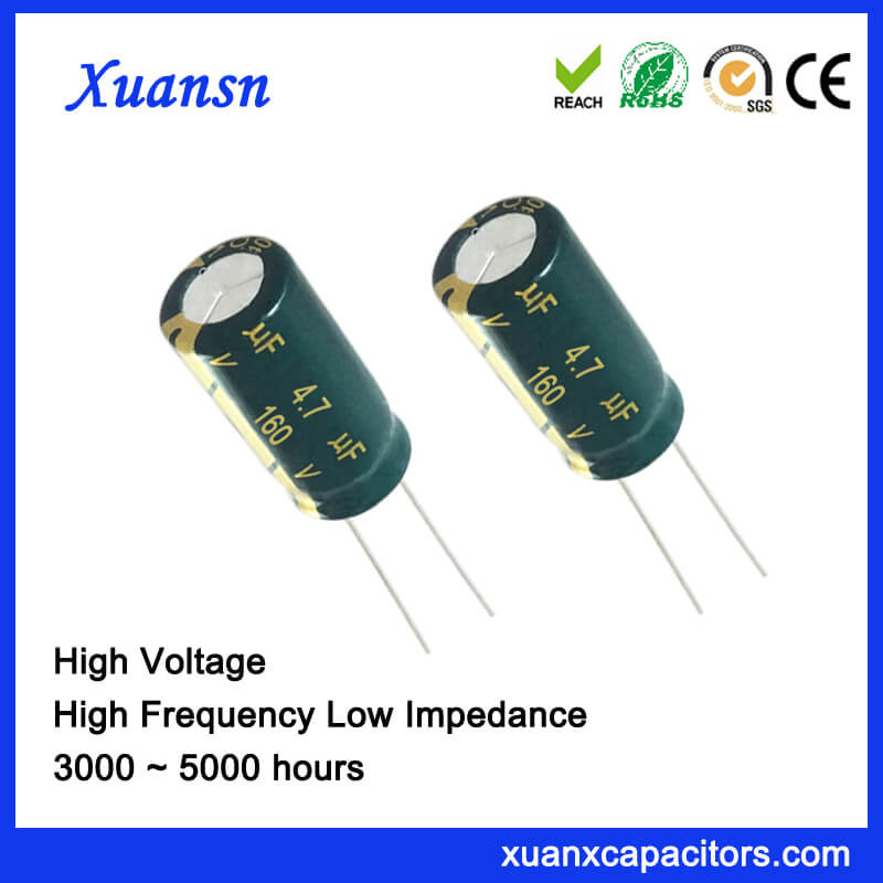 High Quality High Frequency 4.7UF 160V Capacitor Electrolytic