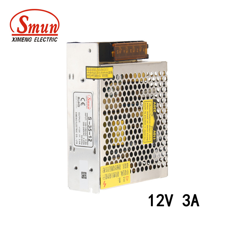 Smun 35W 12V 3A AC/DC Single Output Switching Power Supply