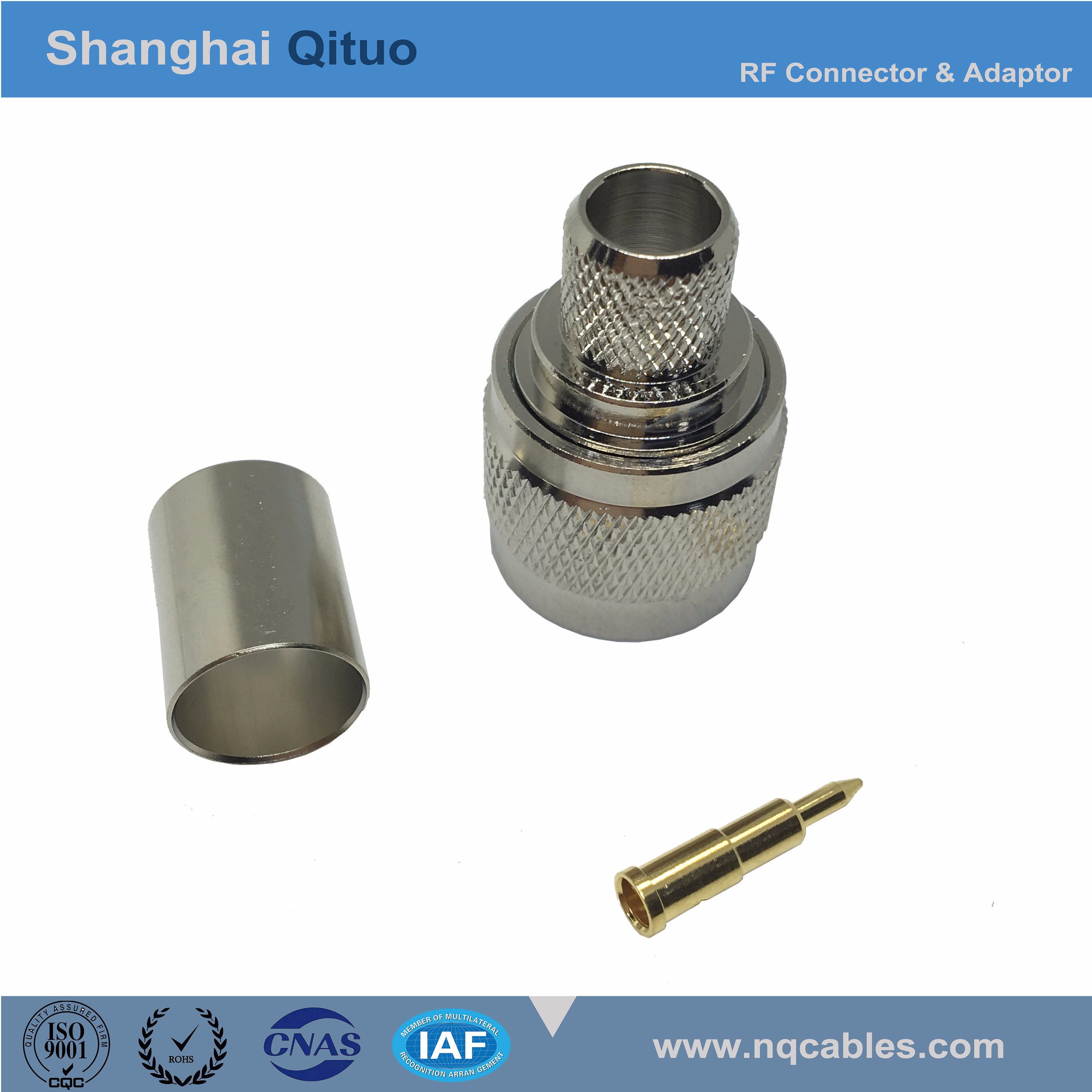 RF Connector N Straight Male Plug Crimp for Syv-50-7 or LMR400 Cable (N-J-C-7, -8, -5, -4, -3, -1.5)