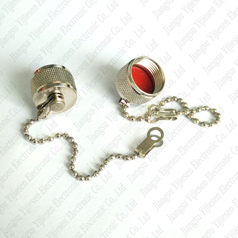 Dust Cap with Chain for N Type Female Connector Adapter Copper Nickelplated