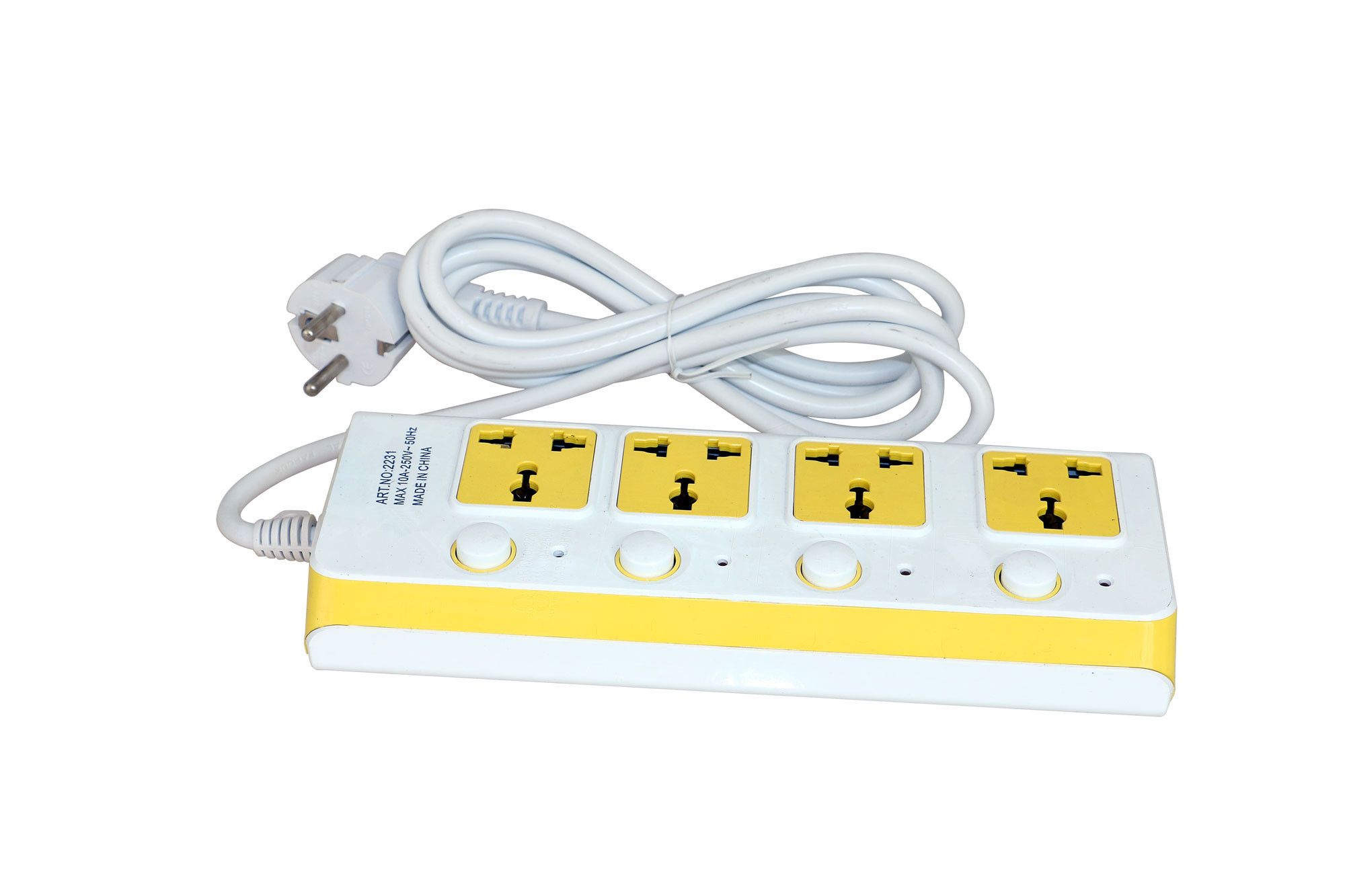 Movable Multi Function Colorful Extension Electrical Multiple Plug Socket