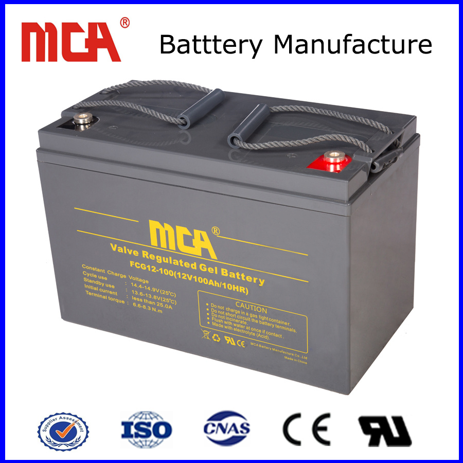 12V 100ah Storage Battery for Solar Panel Gel Battery Marine