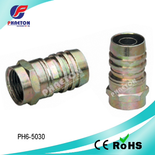 Rg59 RG6 Crimp RF Connector for Coaxial Cable (pH6-5030)