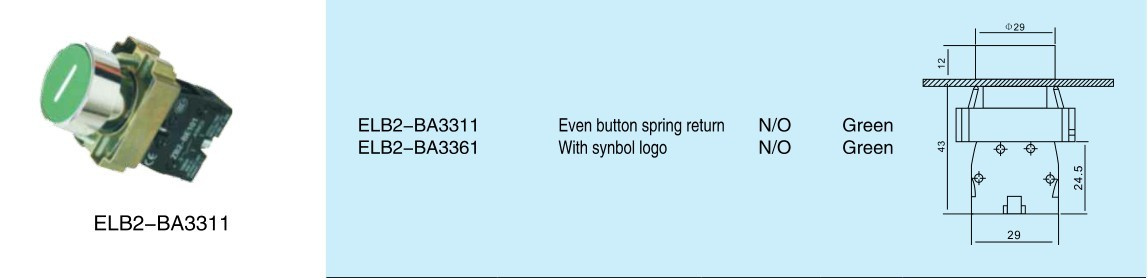 High Quality Pushbutton Switch (ELB2-BA3311)
