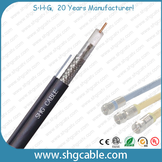75ohms CATV Coaxial Cable Rg11 with Messenger