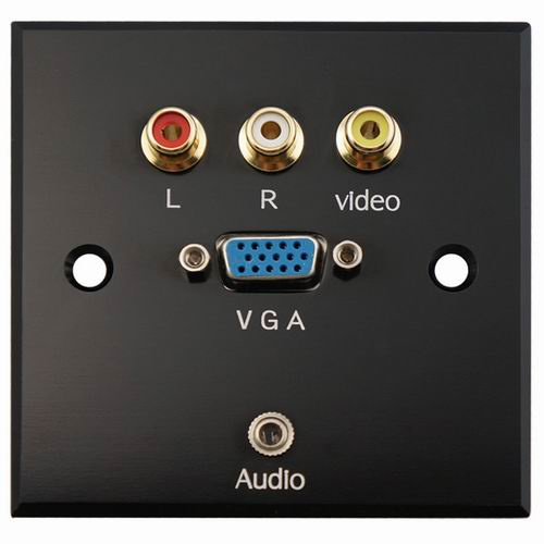 Aluminum AV Wall Socket, Face Plate (9.2080)