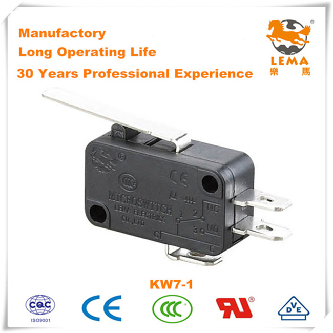 Lema Kw-7-1 Three Quick Connect Terminals 4.8*0.8mm Micro Switch