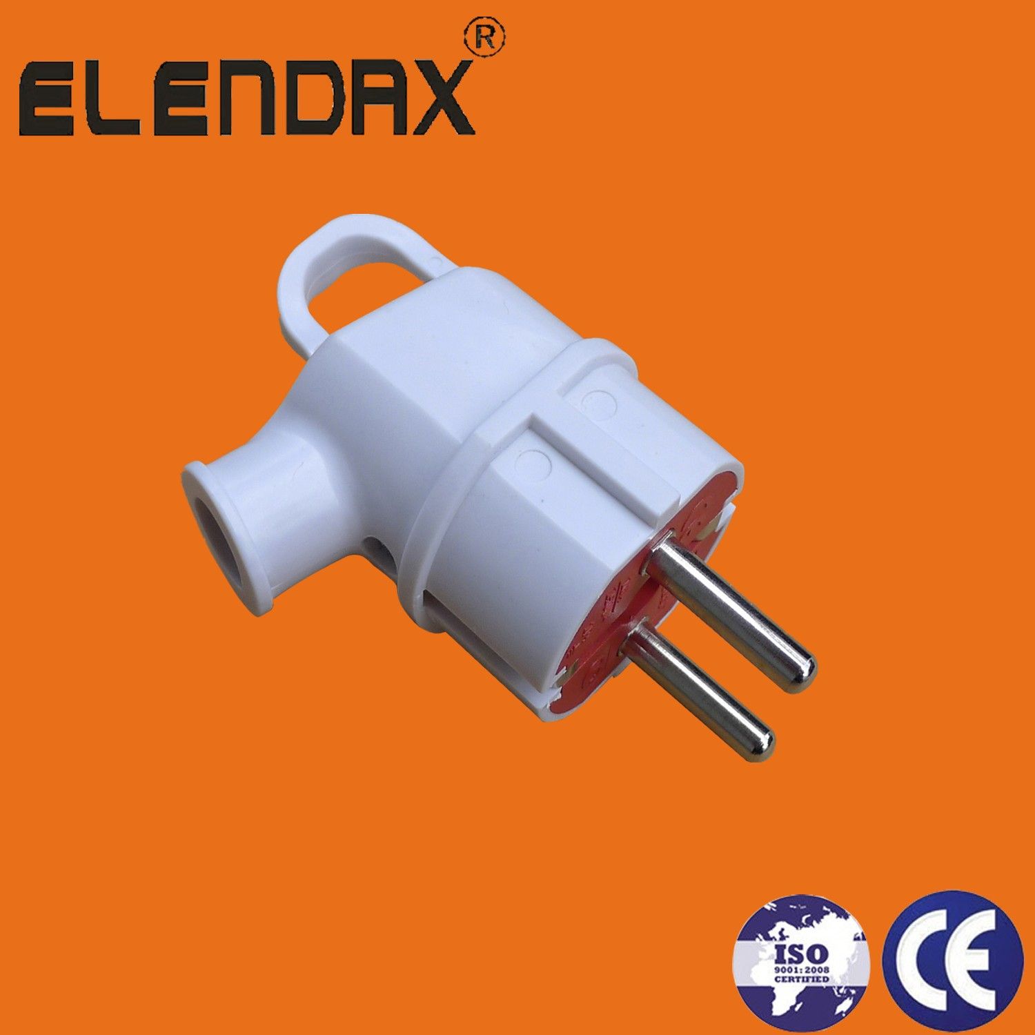 German Standard 2 Round Pin Electrical Plugs with Grounding