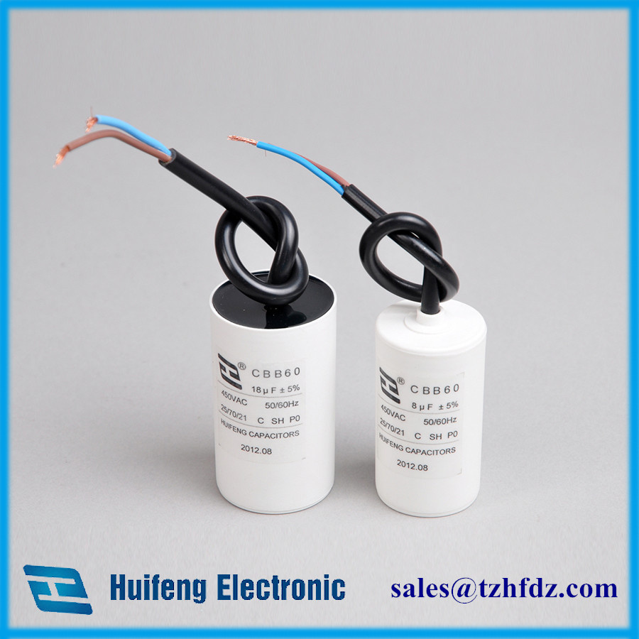 Cbb60 Motor Run Capacitor with Cable