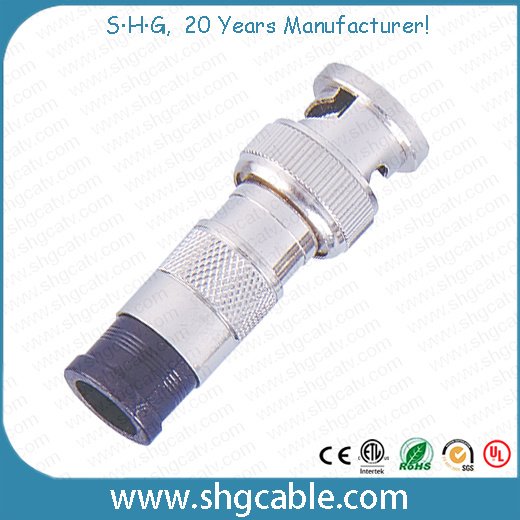 High Quality BNC Connector for Rg58 Rg59 RG6 Coaxial Cable