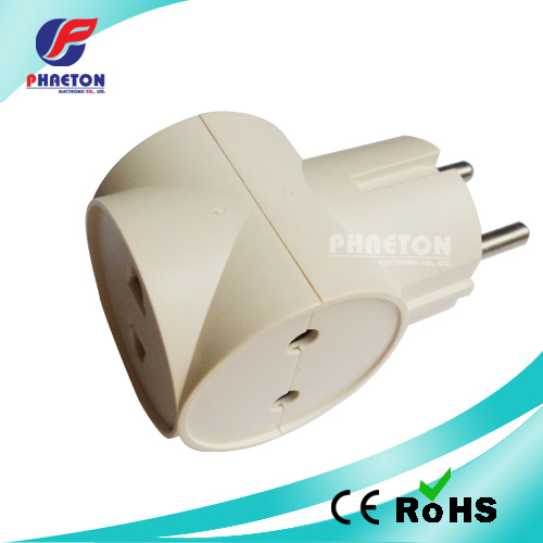 AC Power Plug for 2 Pin Plug to 3pin Jack Adaptor