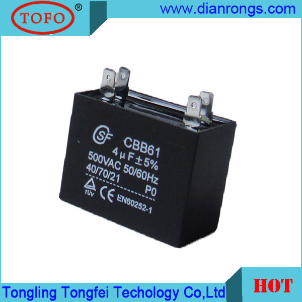 Cbb61 Fan Capacitor with Wire Series