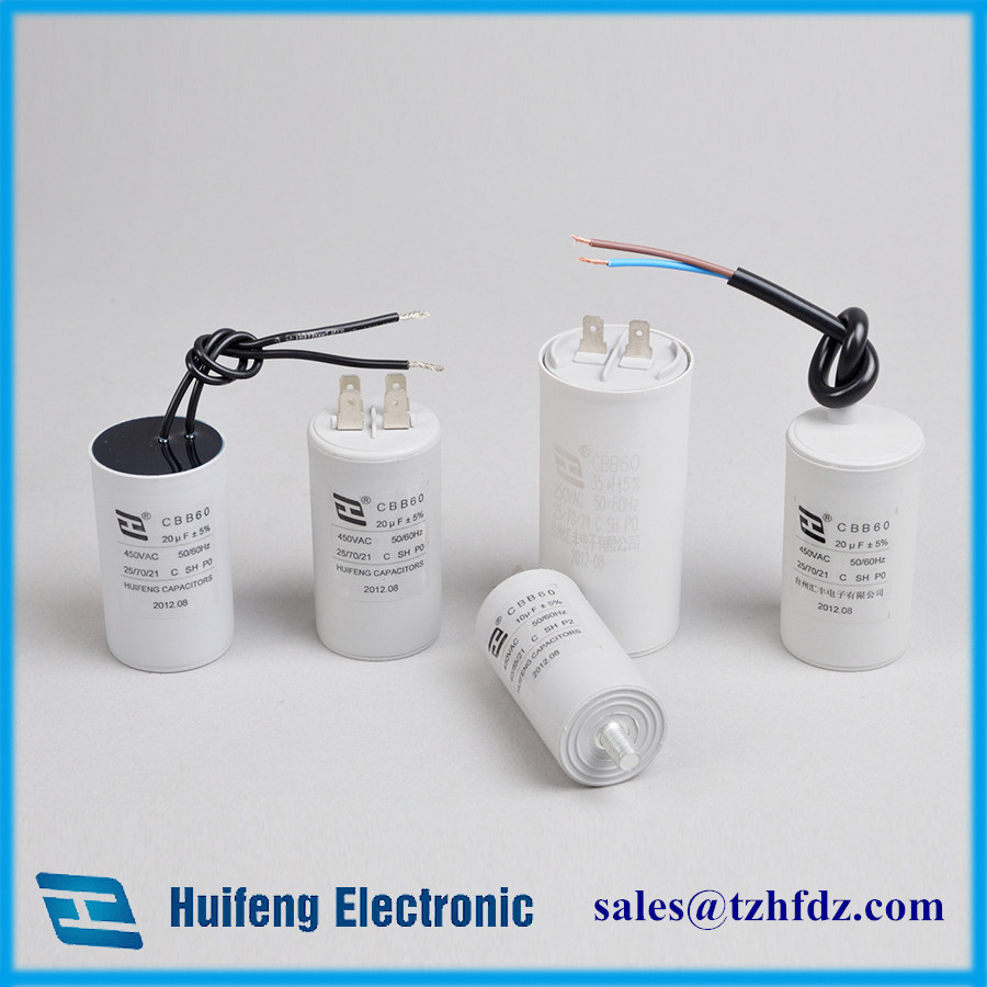 Cbb60 Motor Run Capacitor with Cable