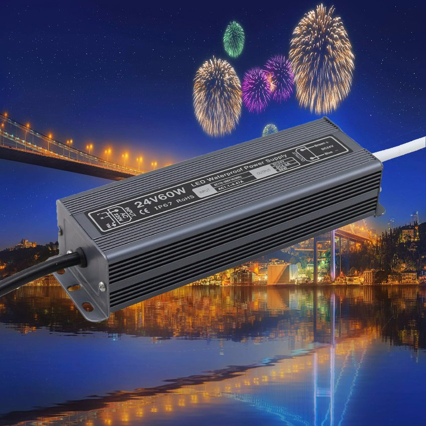 Bis Ce RoHS Waterproof LED Power Supply 24V 2.5A 60W