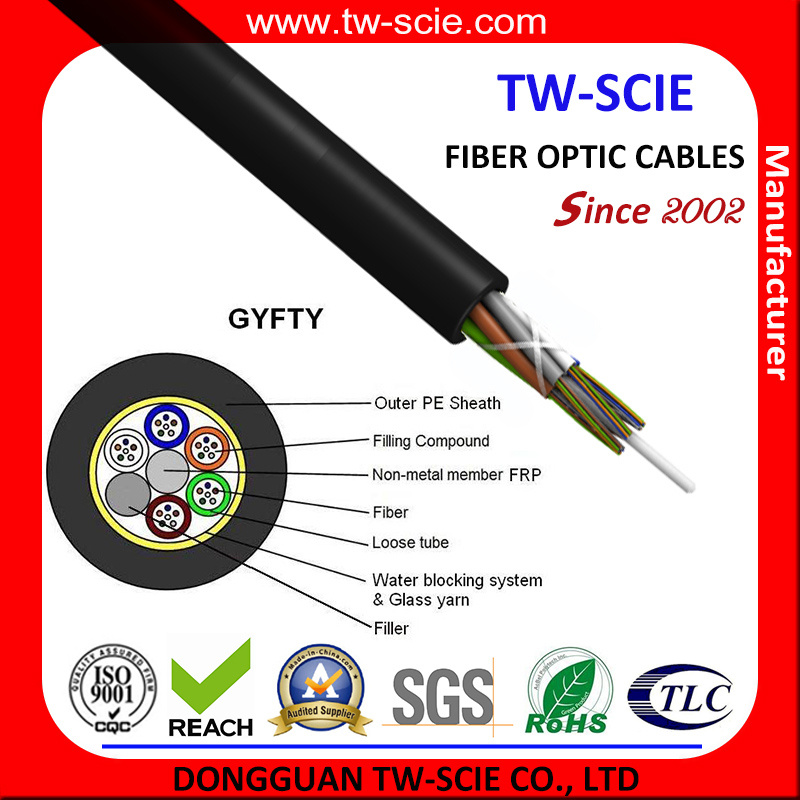 24 Core Factory of Thunder-Proofing Optic Fiber Cable (GYFTY)