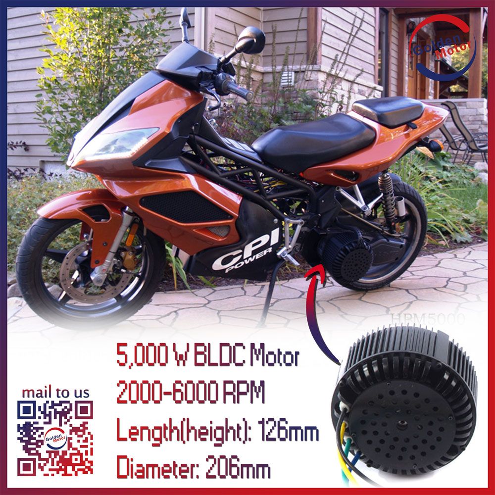 48V 5kw High Power Brushless BLDC Motor for Electric Motorcycle