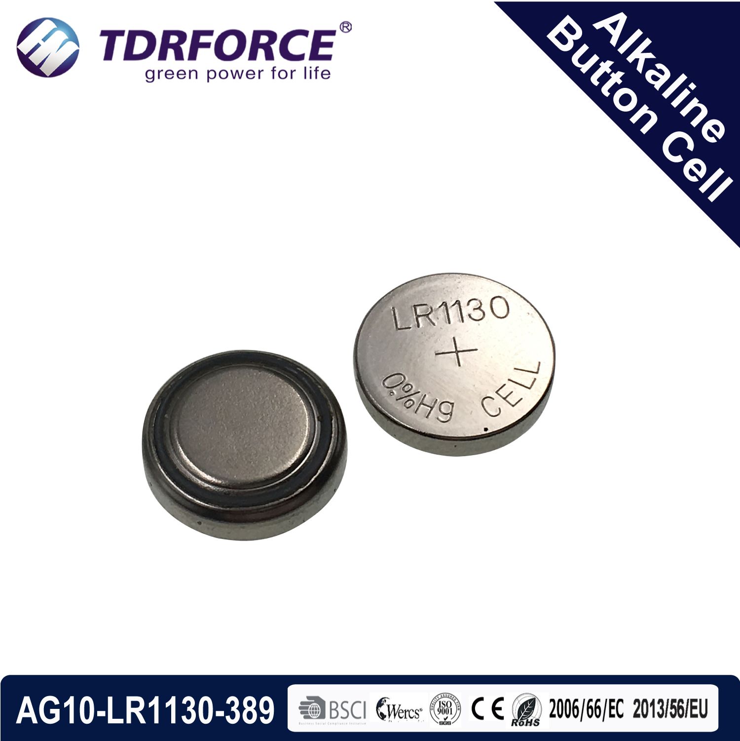 Mercury&Cadmium Free China Factory Bulk Alkaline Button Cell for Watch (1.5V AG10/Lr1130)