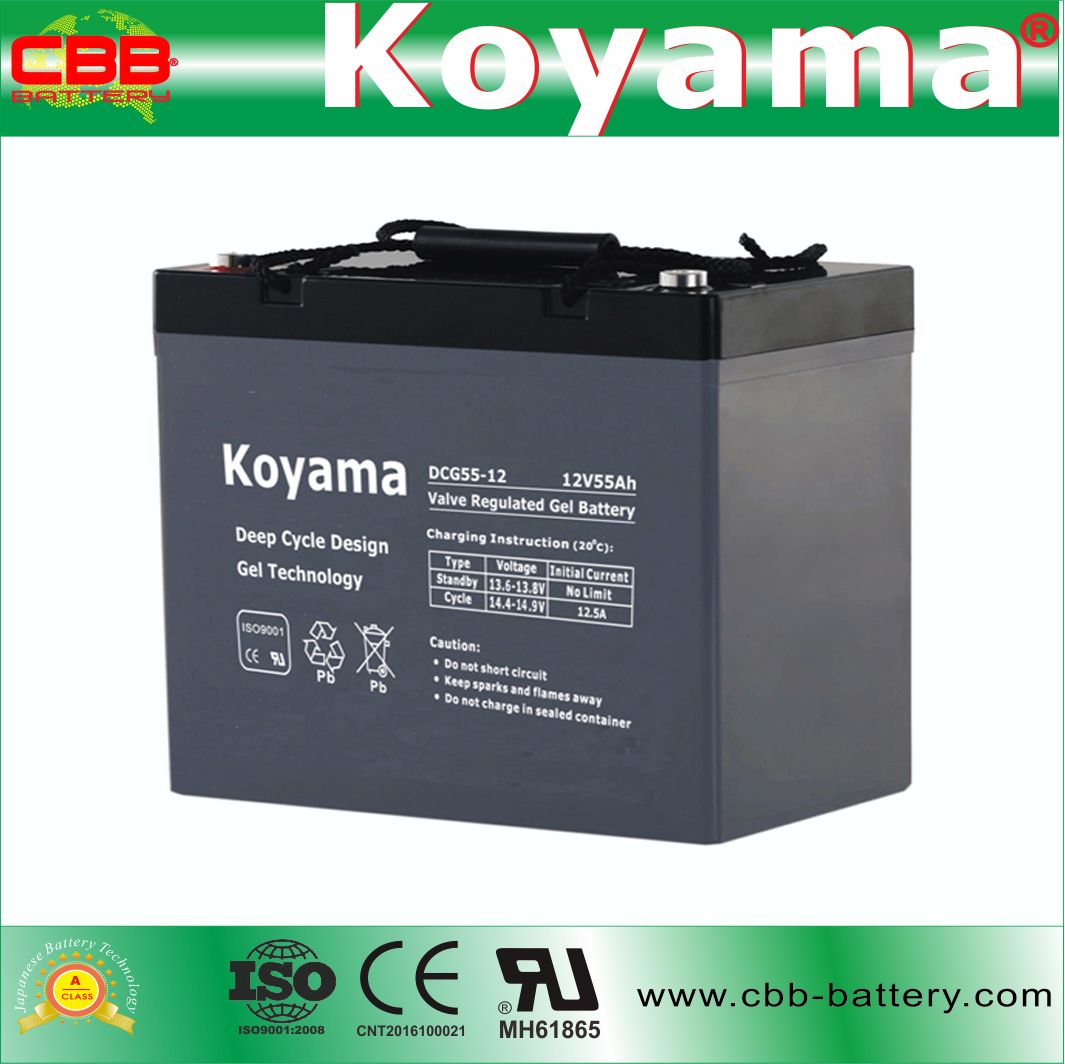 Dcg55-12 12V 55ah Deep Cycle Gel Battery for Material Handling