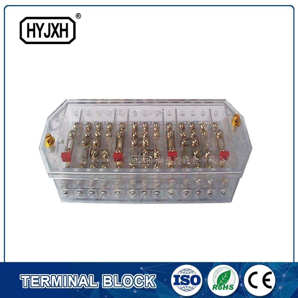 Transparent Three Phase Four Wire Test Terminal Block