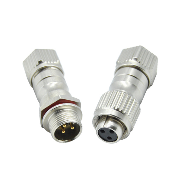 IP67 Waterproof 2pin Butt Female Socket and Male Plug Connector