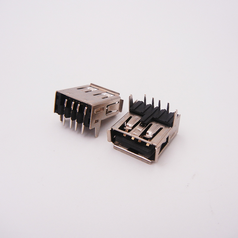 USB a Type Mother Seat, Af Female Base, 10.0mm 4, Foot Insert 6.8, High Straight Edge / Roll Edge Insert