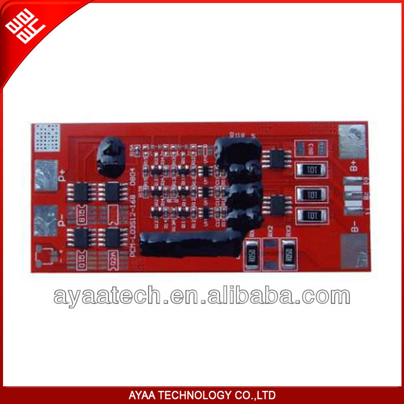 Li-ion/LiFePO4 Battery Circuit Board 4s 14.8V BMS/PCM
