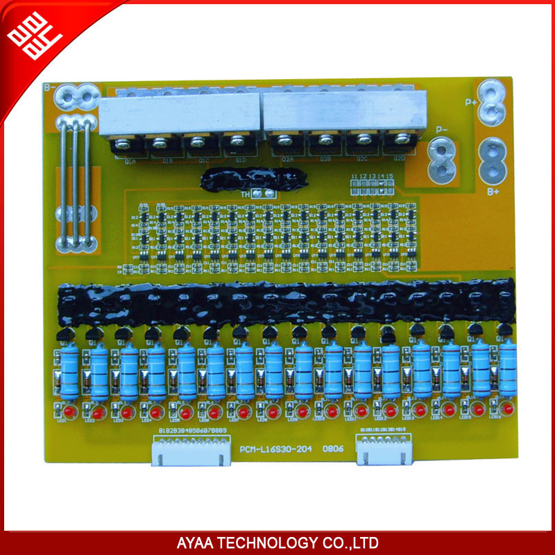 PCBA for 8-16s Li-ion /Li-Polymer LiFePO4 Battery Pack