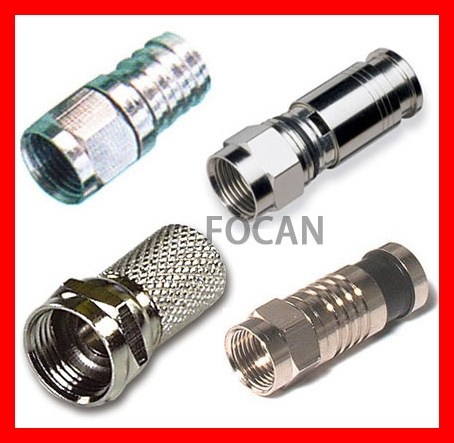 F Type Connectors for RG6, Rg58, Rg59, Rg11, Rg316, Ppc Ex11 and Ex6xl F Compression Connectors