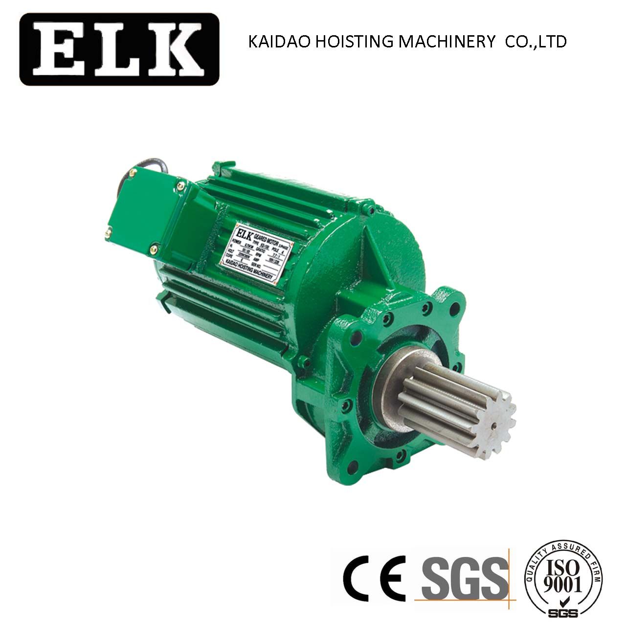 China Manufacturer End Carriage AC Geared Crane Motor