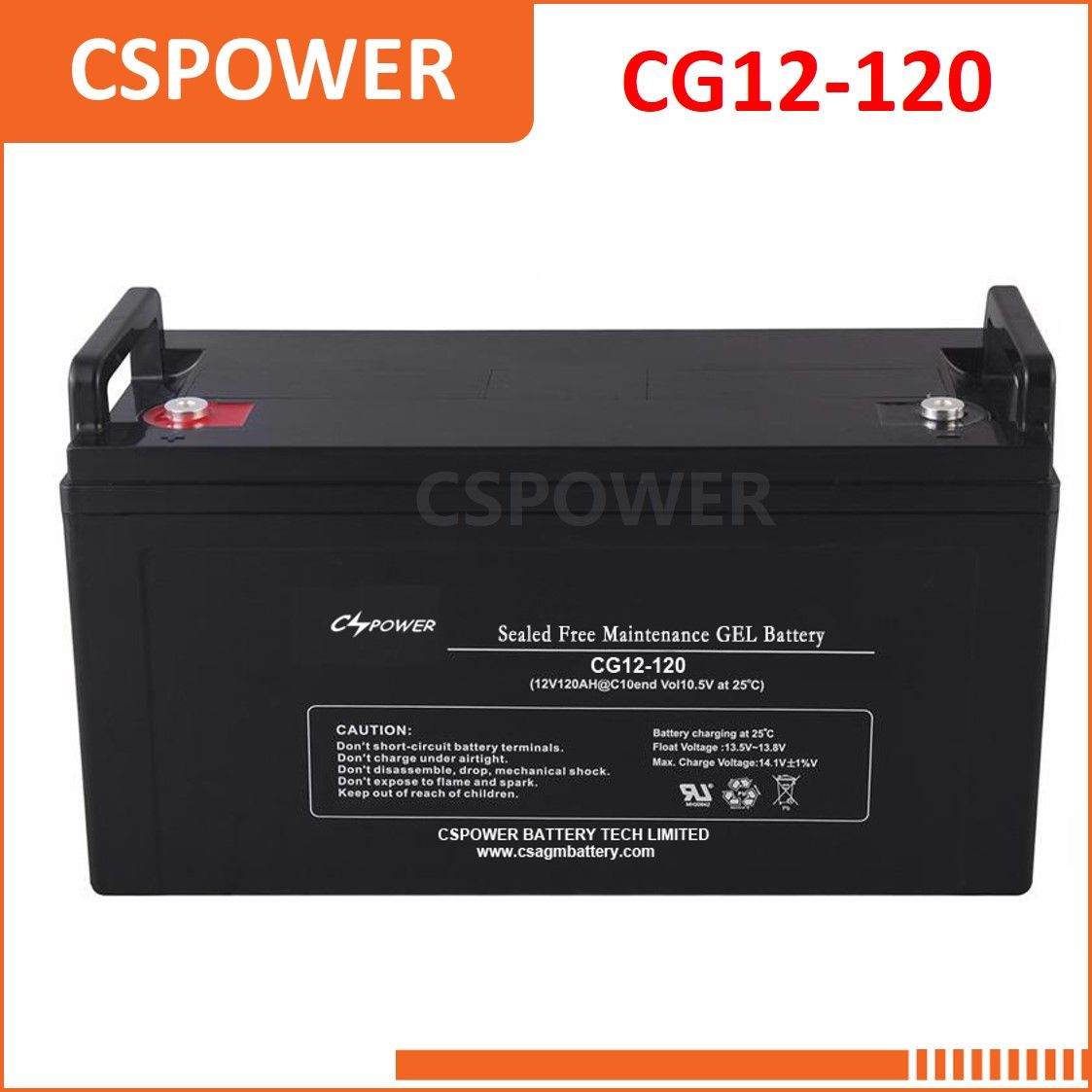 Excellent 12V120ah-Deep Cycle Gel Battery with Long Life Design Cg12-120