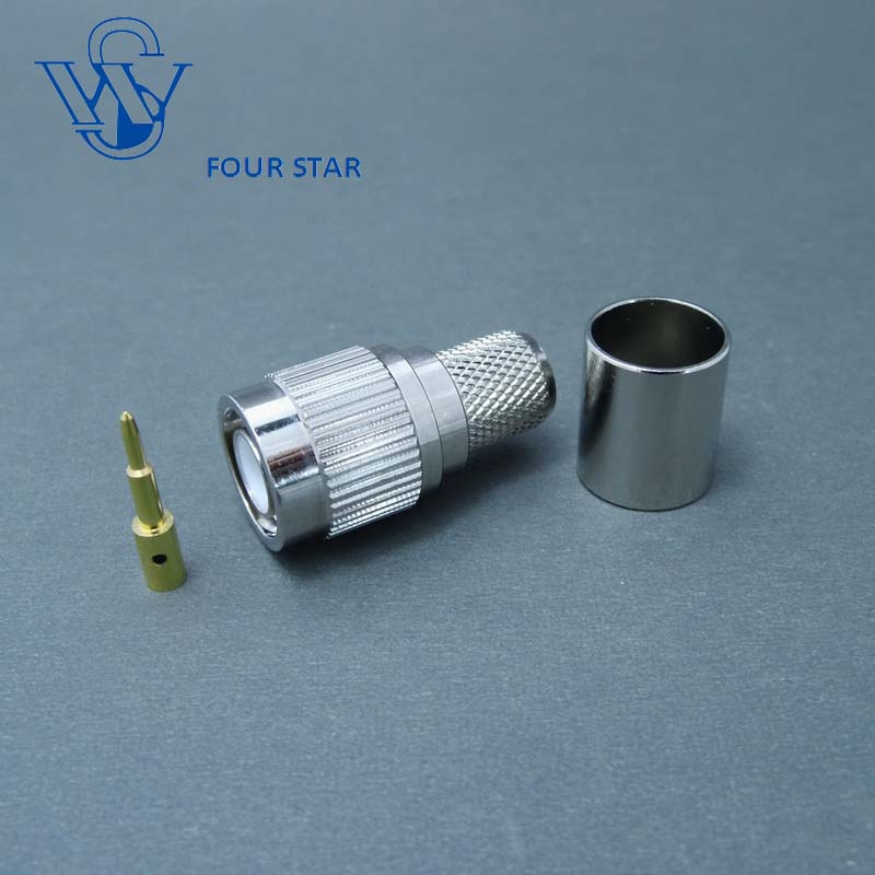 Male Plug Crimp RF TNC Connector for Rg214 Cable