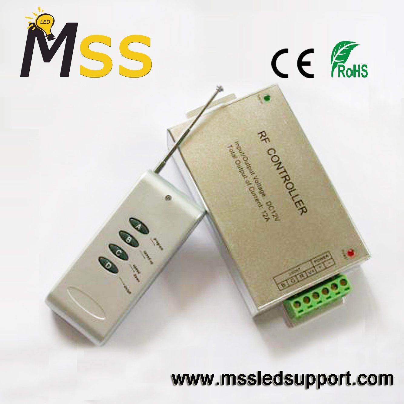 Remote Aluminum RF 4 Keys RGB Strip Light Controller