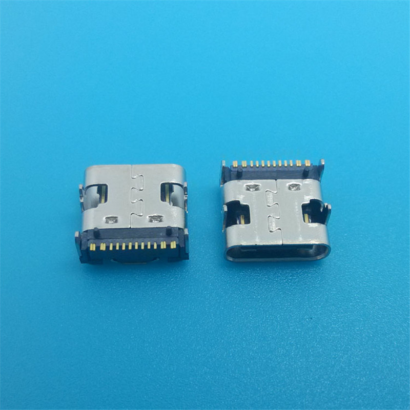Single Row USB Type C Female 16p Connector