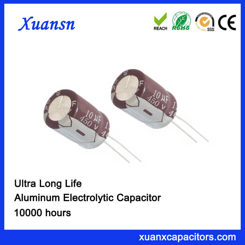 Electrolytic Capacitor 10UF 450V for Waterproof LED Power Supply