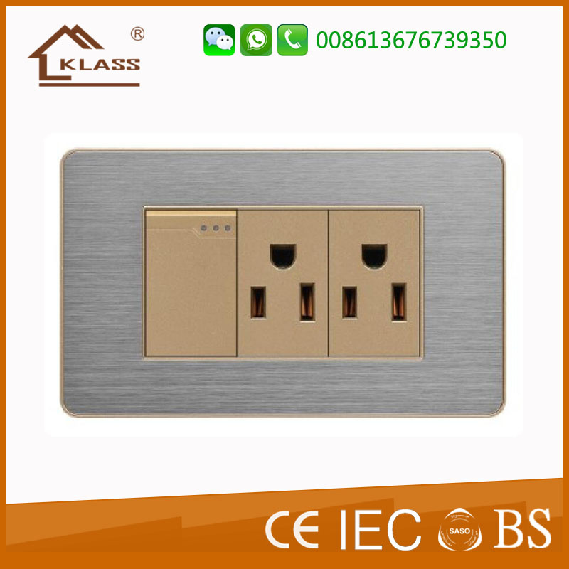 American Standard 1 Gang Switch + Twin Receptacle