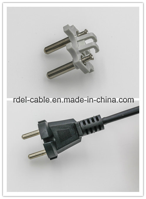 VDE Schuko Plug Inserts with Hollow Brass Pins Plastic Injection
