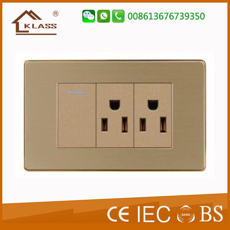 Single Gang Double 3-Pin Plug Socket