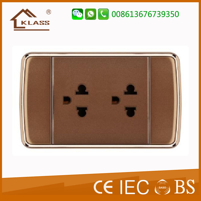 110V-250V Dual 3pole Socket Electrical Wall Socket Good Prices