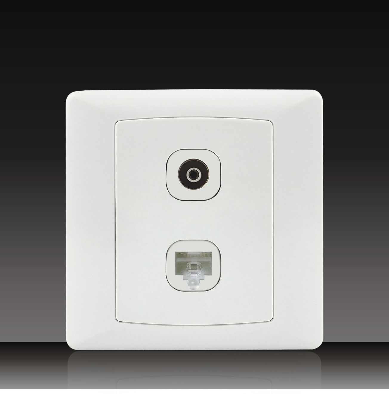 1 Gang TV Socket with 1 Gang Telephone Socket (S20TVDH/2)