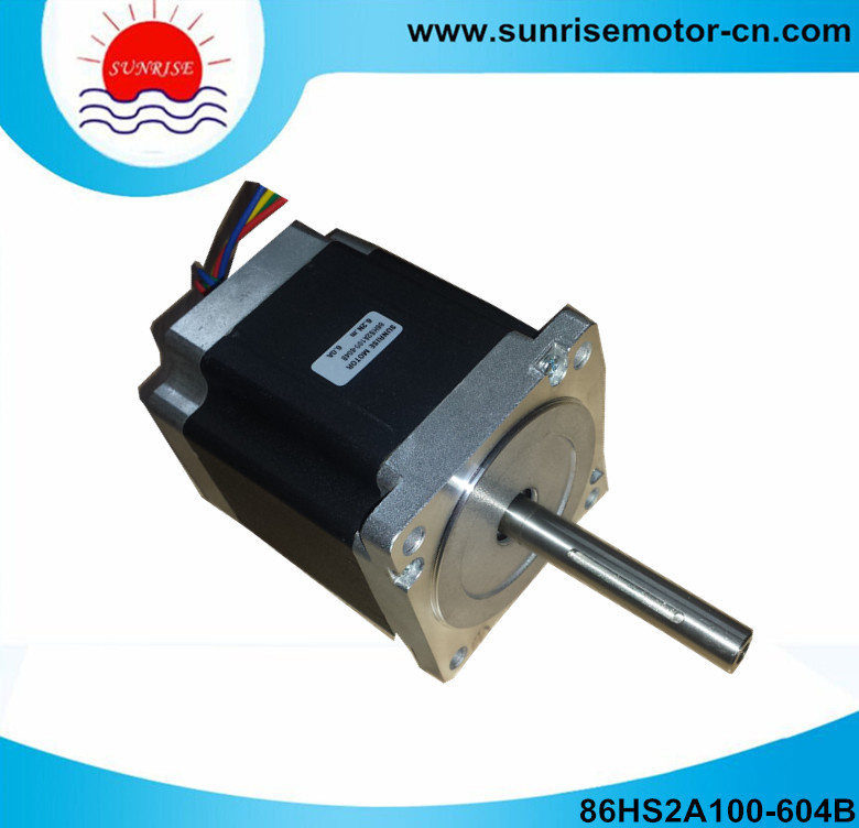 86hs2a100-604b 6A 6.2n. M NEMA34 Double Shaft Stepper Motor