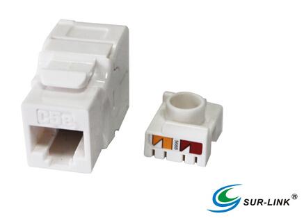 Tooless UTP Cat. 5e Keystone Jack 180 Degree