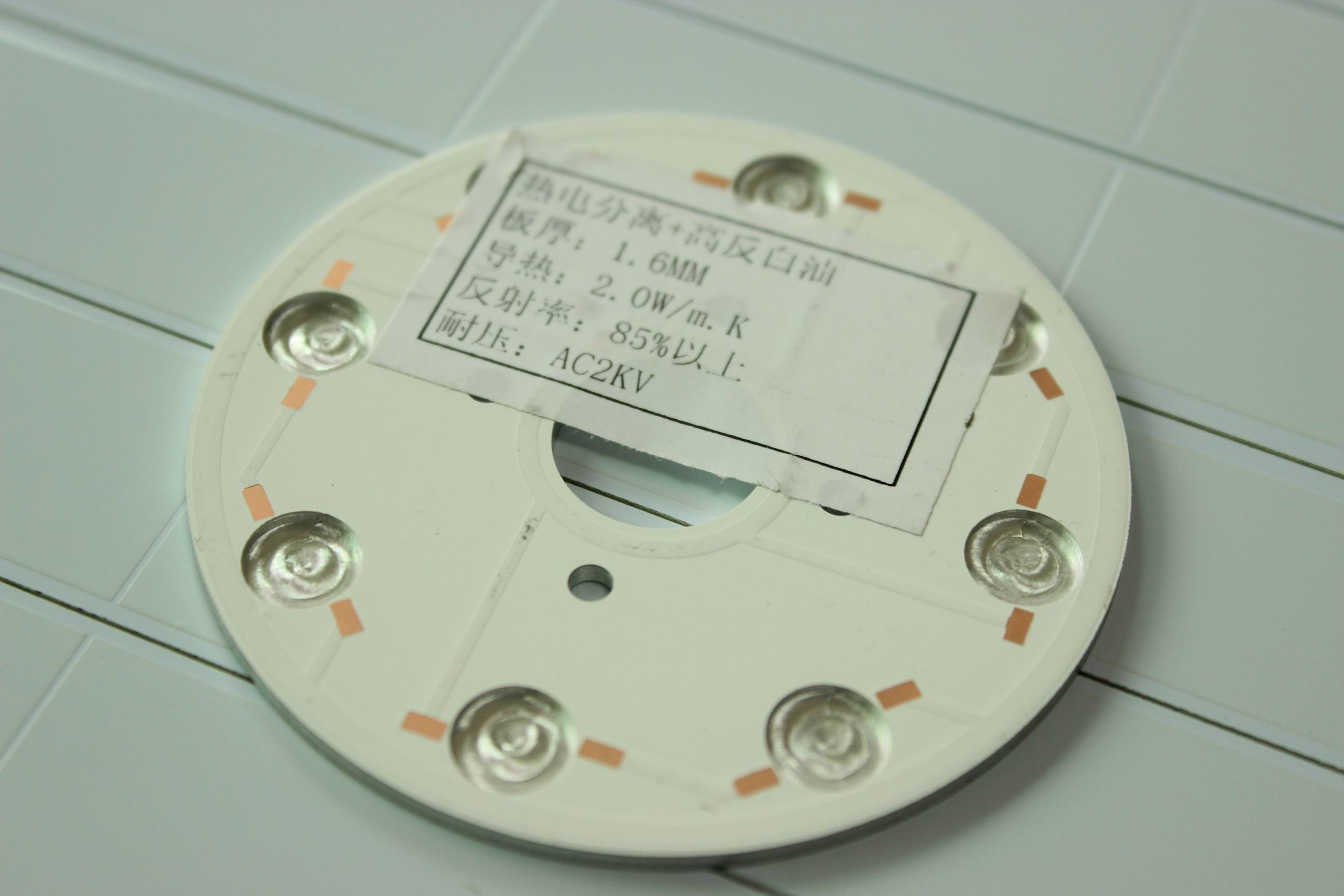 Round Aluminum LED PCB, Custom Design SMD Rigid PCB Board Manufacturing