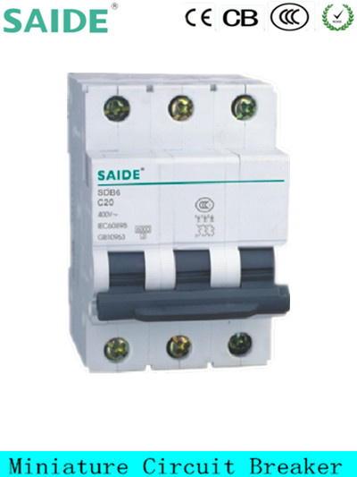 Dz47-63 Series MCB 3p with High Breaking Capacity