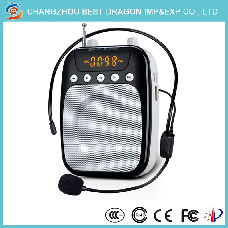 Portable Mini Plug in Speakers HiFi RF Amplifier with Microphone