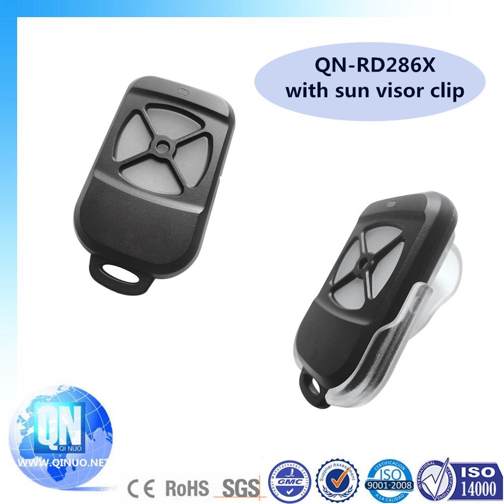 Self Learning Universal Remote Control Qn-Rd286X with Sun Visor Clip Fixed & Adjustable Frequency