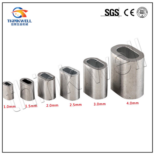 Us Type Aluminium Sleeve Cable Crimps Wire Rope Ferrules