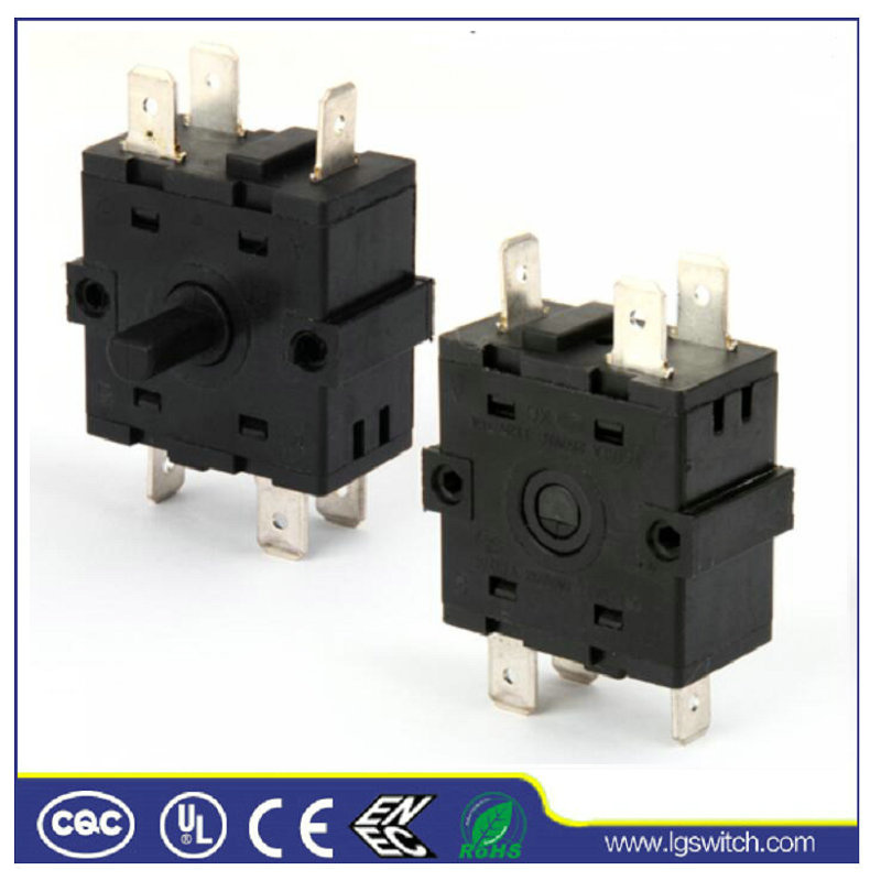 2 Pole 4 Position 16A Rotary Switch