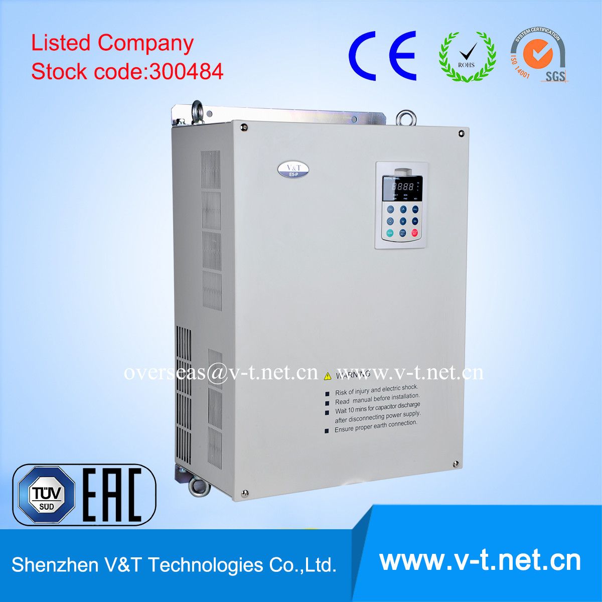 V&T High Performance Sensorless Vector Control Frequency Converter/VSD/VFD with Ce Certificate 55 to 75kw - HD