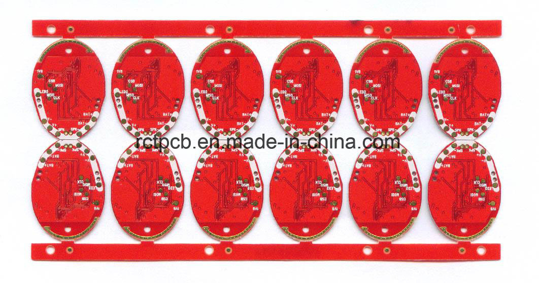 Double Sided Red Solder Mask PCB with Enig