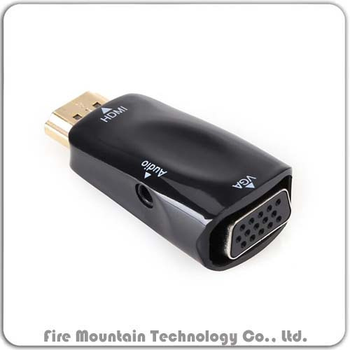 Zjt02 HDMI to VGA Converter Adapter with Audio Cable